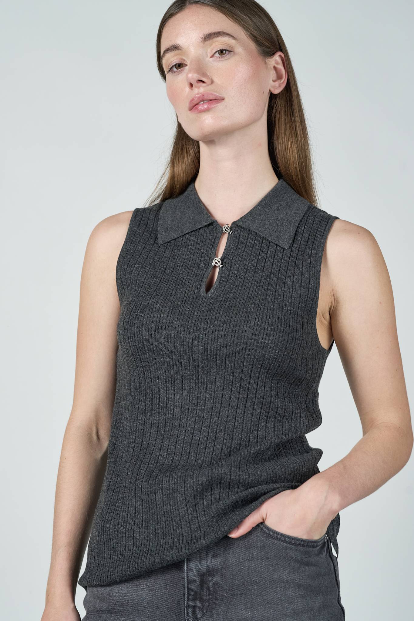 Maddie Top - Grey