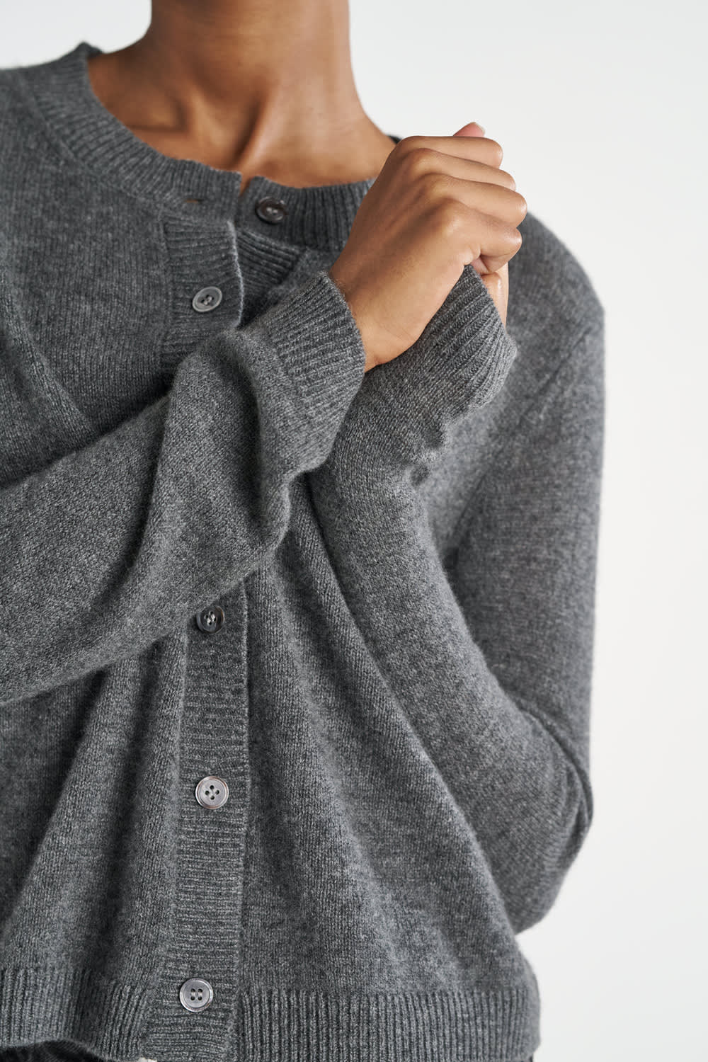 Oceania Cardigan - Dark Grey Melange