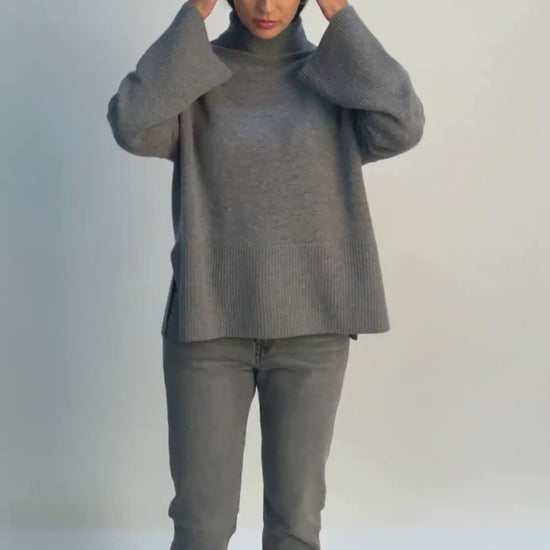 O'TAY Della Sweater Bluser Stone Grey