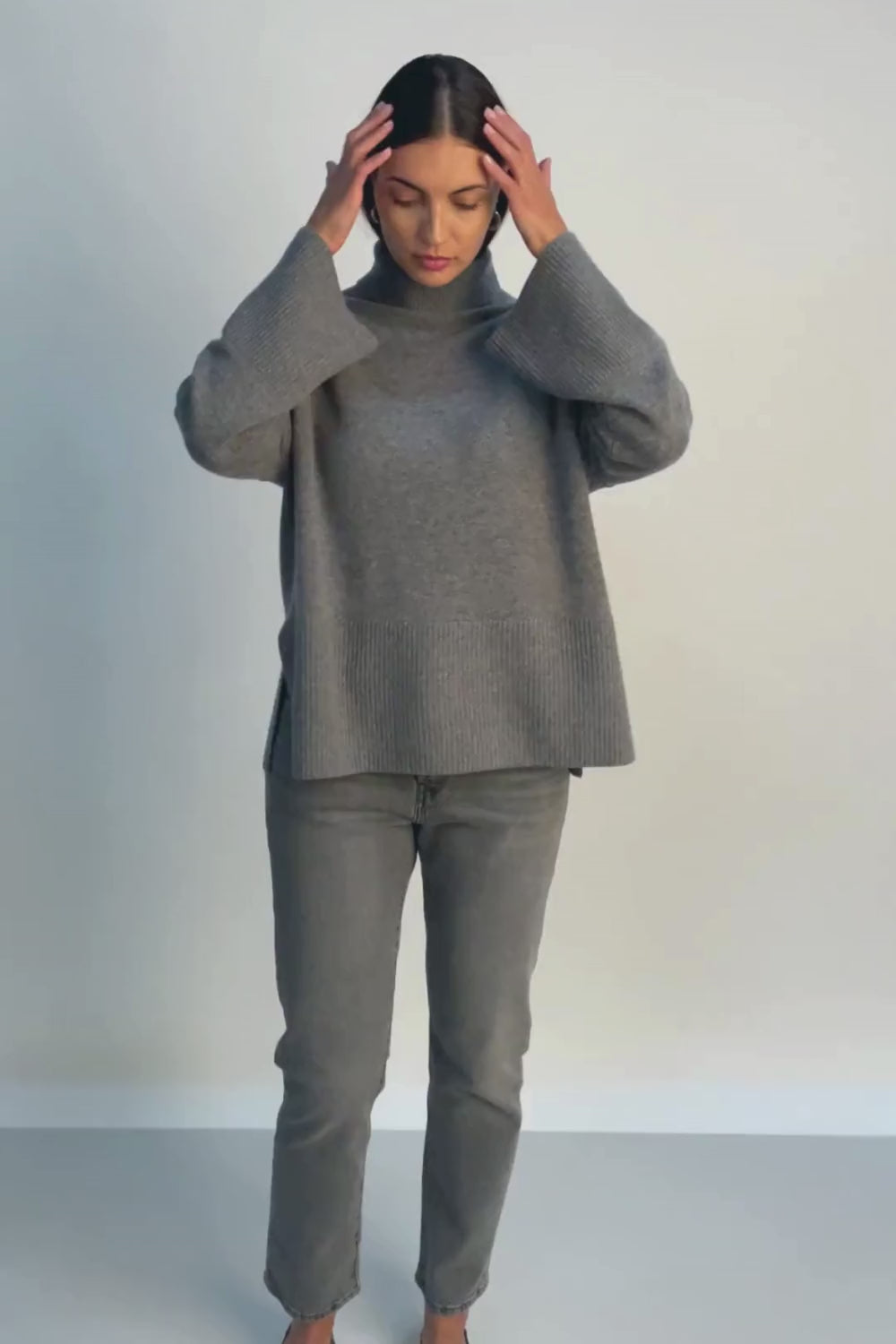 O'TAY Della Sweater Bluser Stone Grey