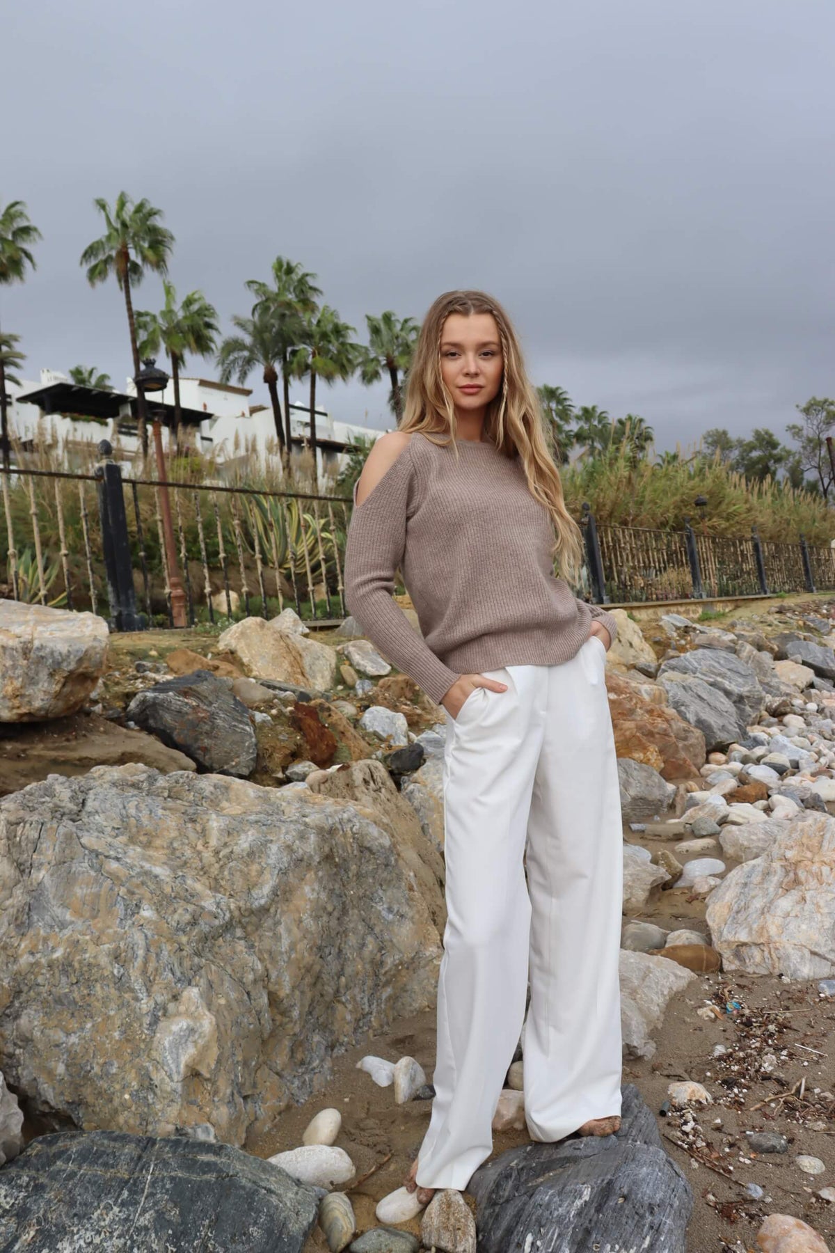 O&#39;TAY Beline Sweater Bluser Light Smoke
