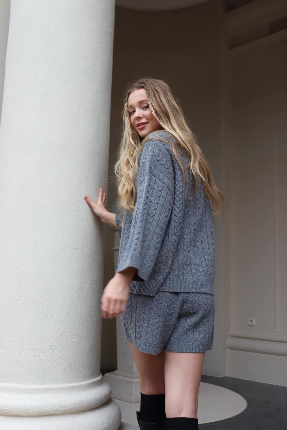 O&#39;TAY Berry Sweater Bluser Cold Grey