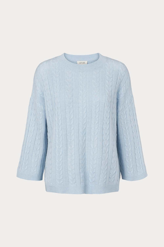 O'TAY Berry Sweater Bluser Pastel Blue