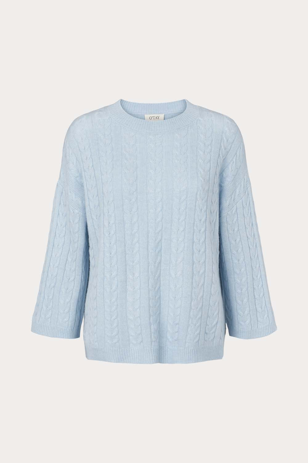 O'TAY Berry Sweater Bluser Pastel Blue