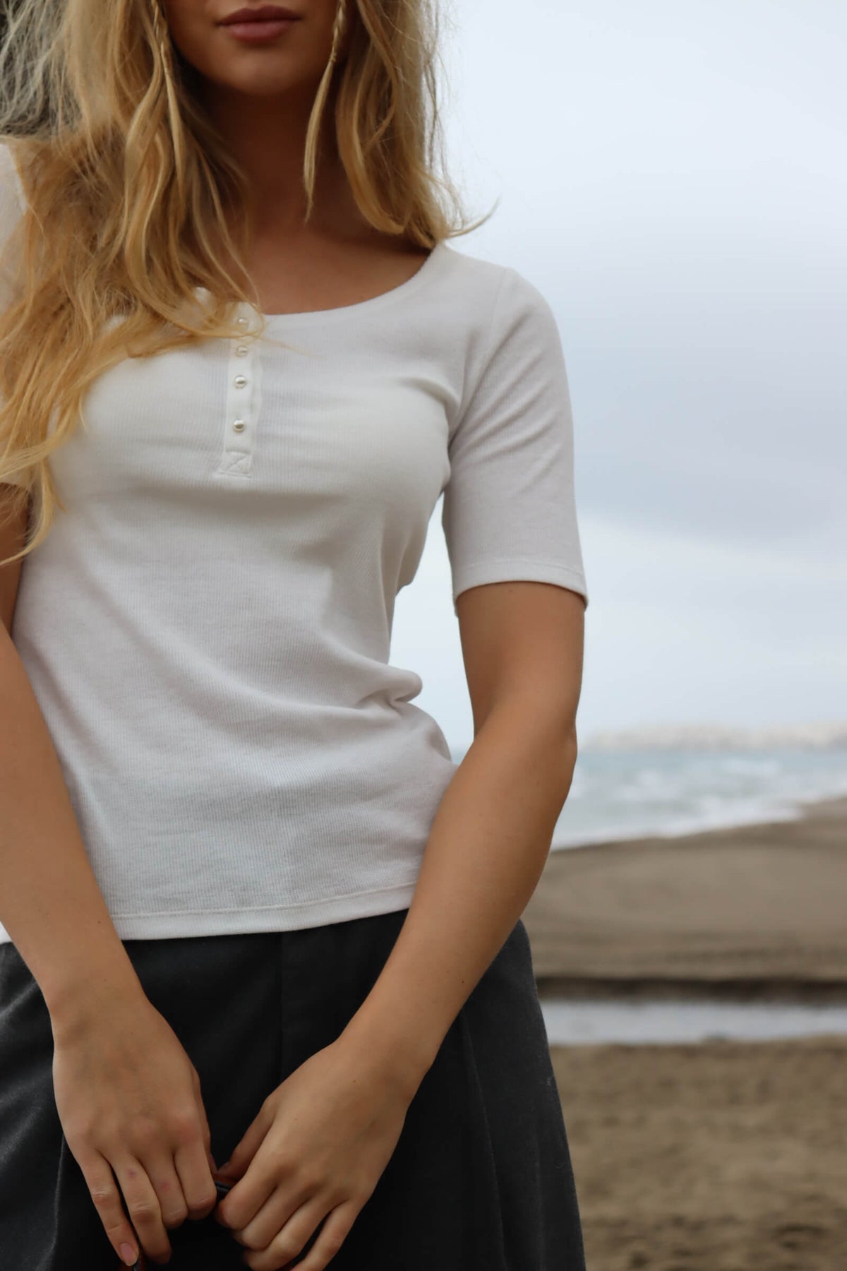 O&#39;TAY Blair T-Shirt Bluser Off White