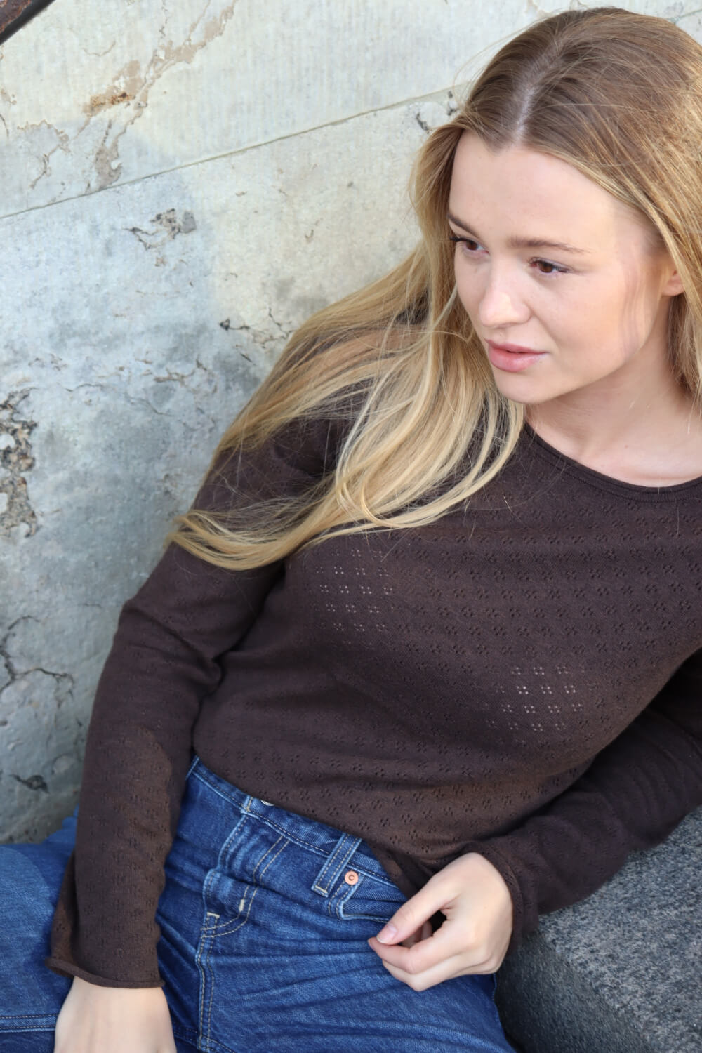 O'TAY Phoebe Blouse Bluser Dark Brown