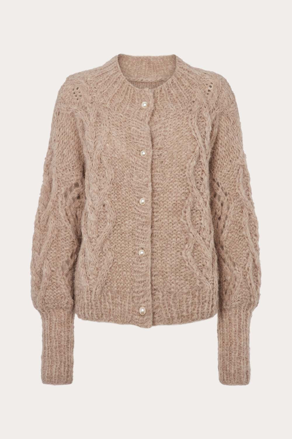 O'TAY Zara Cardigan Cardigans Taupe